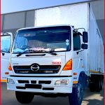 2017 Hino 500 1326 14-ton closed-body truck with tail lift for sale in Northriding, Johannesburg. White van body, full service history, excellent condition. R485,000 ONO.