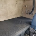 Volvo FM 400 dashboard and steering wheel from driver seat, I-Shift gear lever, well-maintained interior